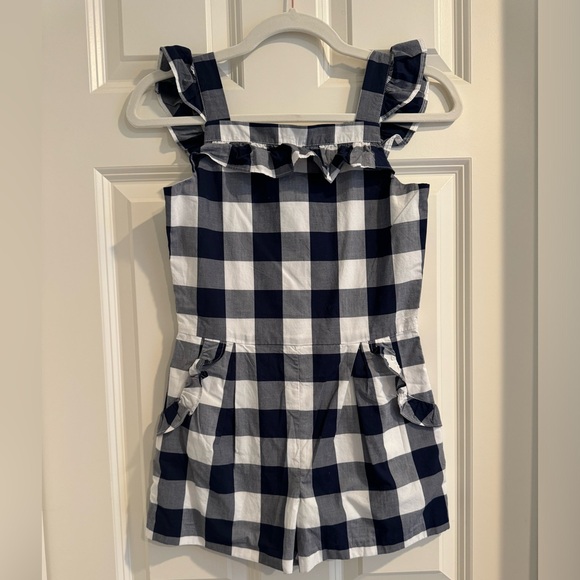 New with tags Janie and Jack gingham checkered romper ruffles 10 - Picture 2 of 10